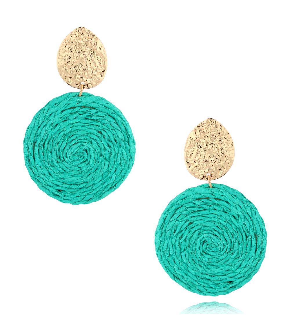 Kolczyki okrągłe zielone Randala KSO0049