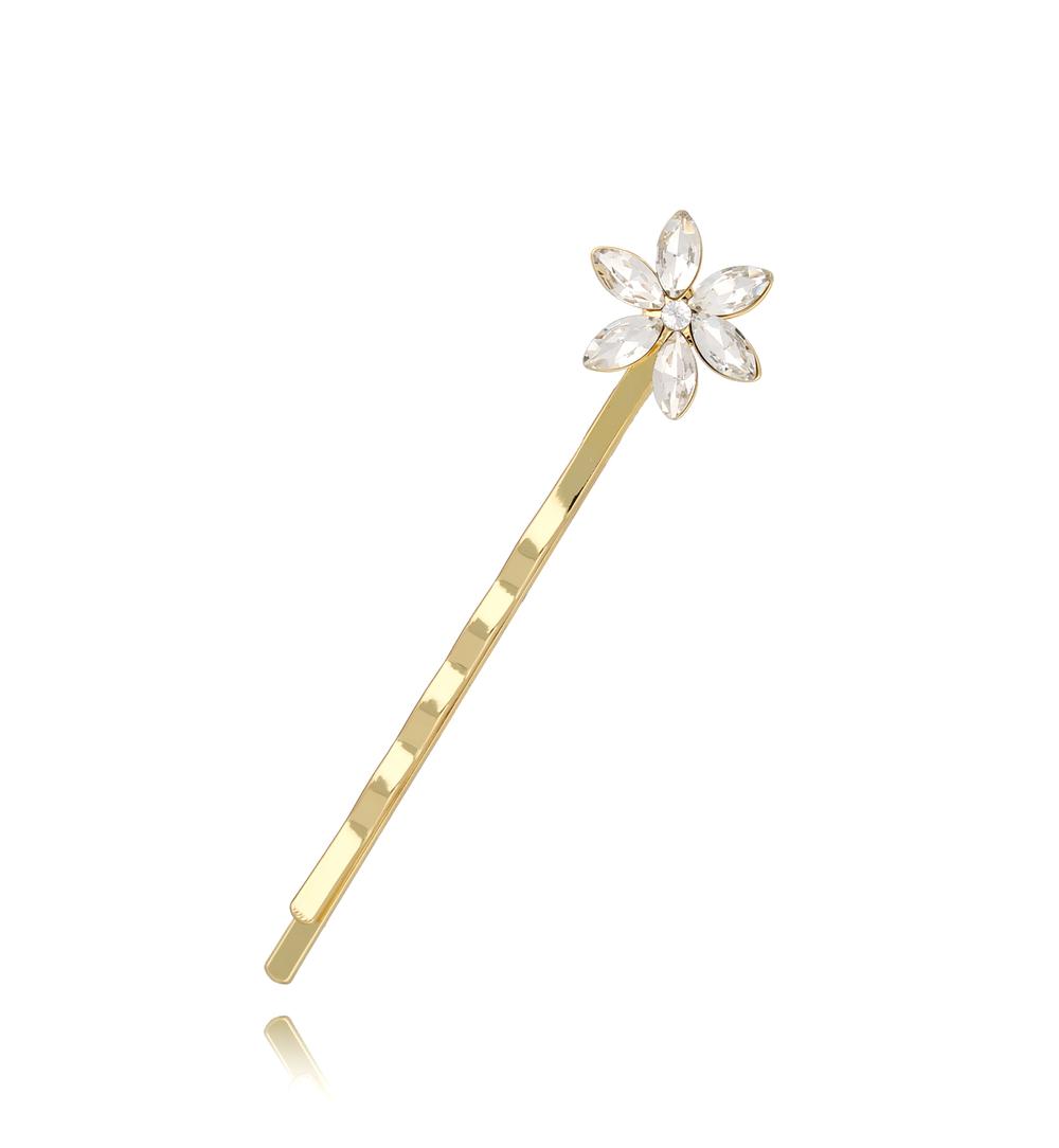Wsuwka do włosów z transparentnym kwiatuszkiem Flor SSS0014