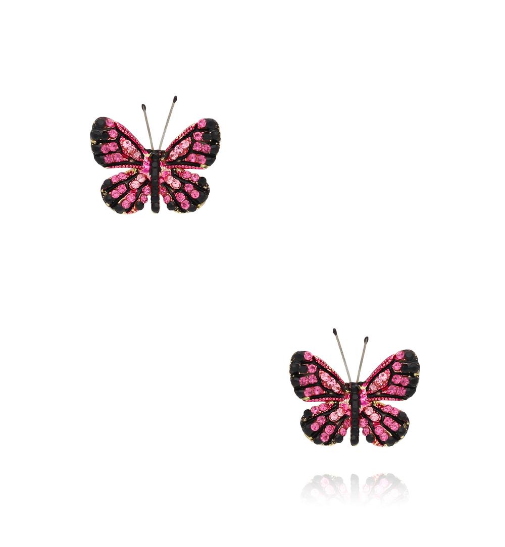 Kolczyki z kolorowymi motylkami Papillon KPI0004