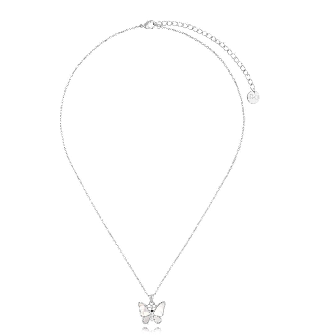 Naszyjnik srebrny z motylkiem Glam Charms NS0254