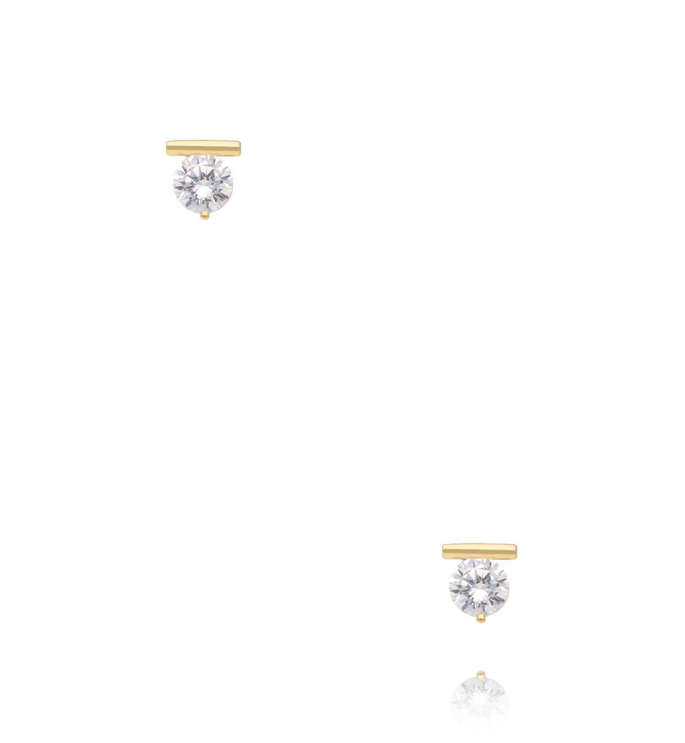 Zestaw złoconych kolczyków – perełki i cyrkonie KMB0025