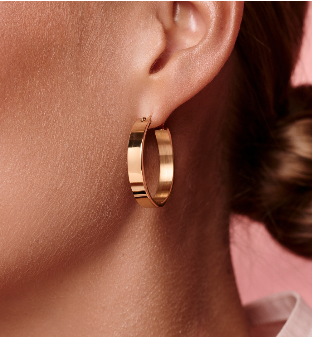 Kolczyki złote bardzo duże koła KSY0446