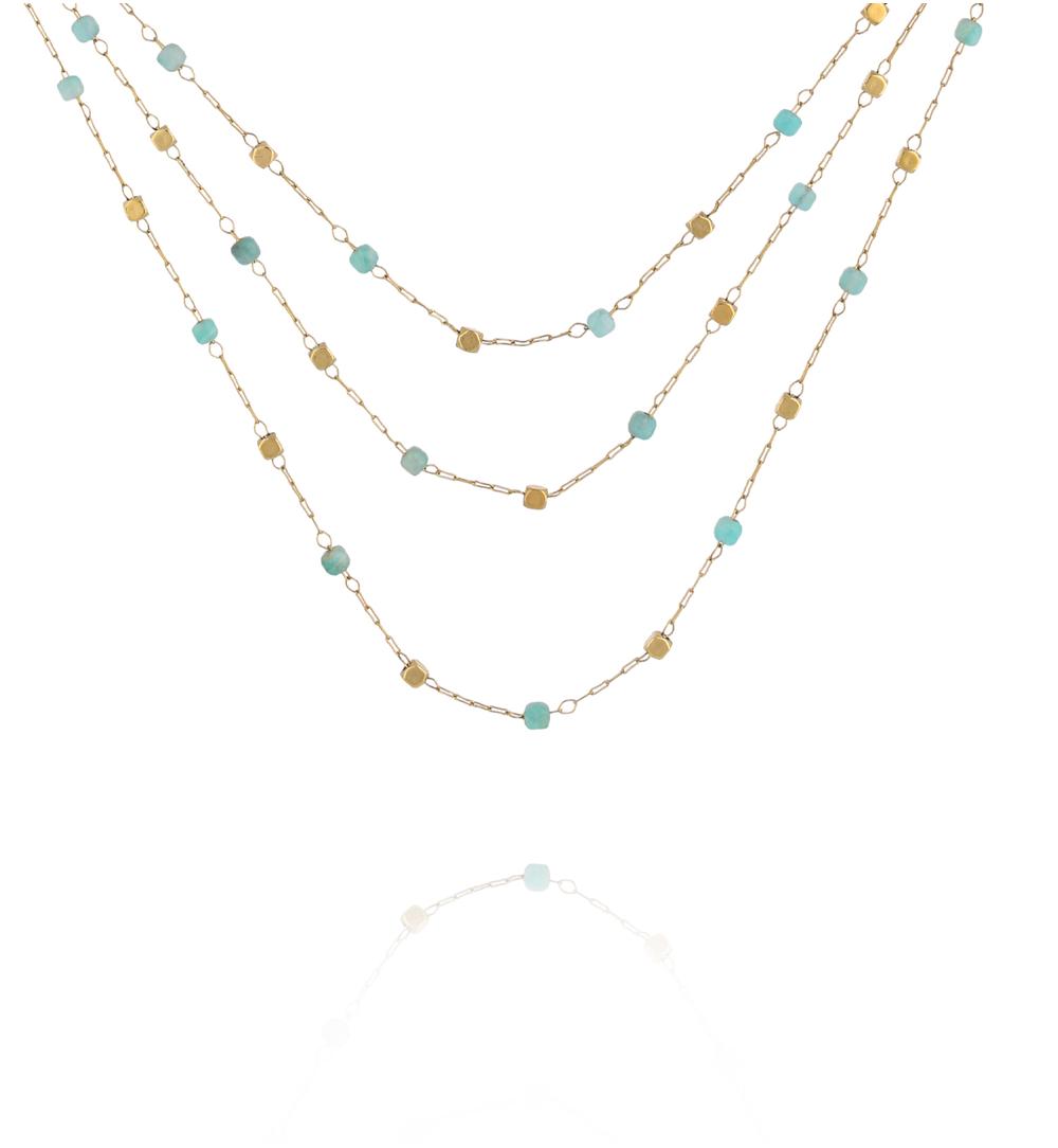 Naszyjnik z amazonitami Temple of the Sun NPA1287