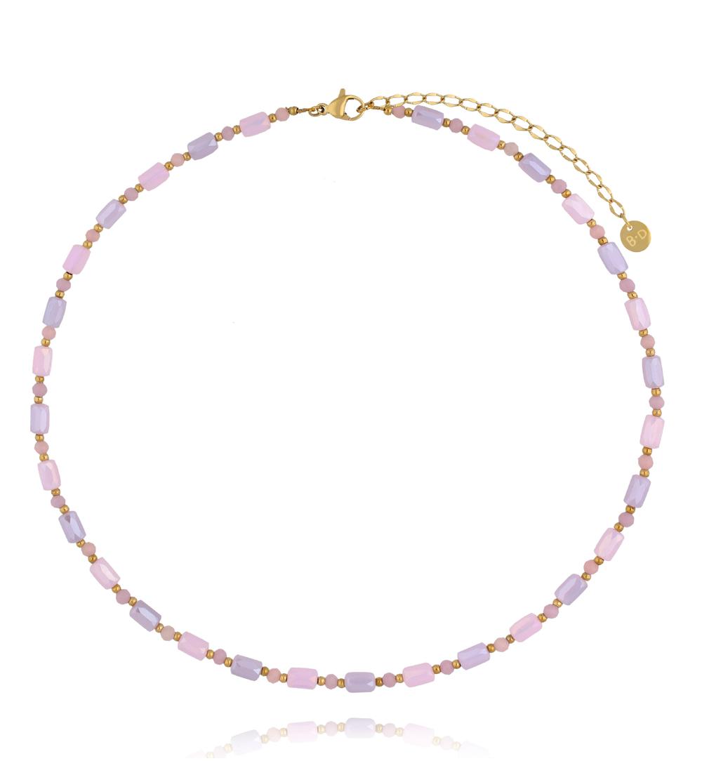 Naszyjnik pastelowy z kryształkami NTW1549