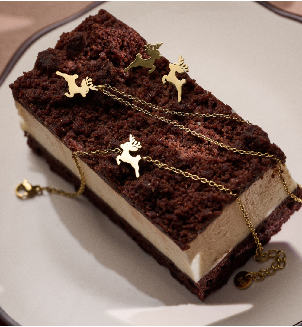 Bransoletka z reniferem złota BSA0843