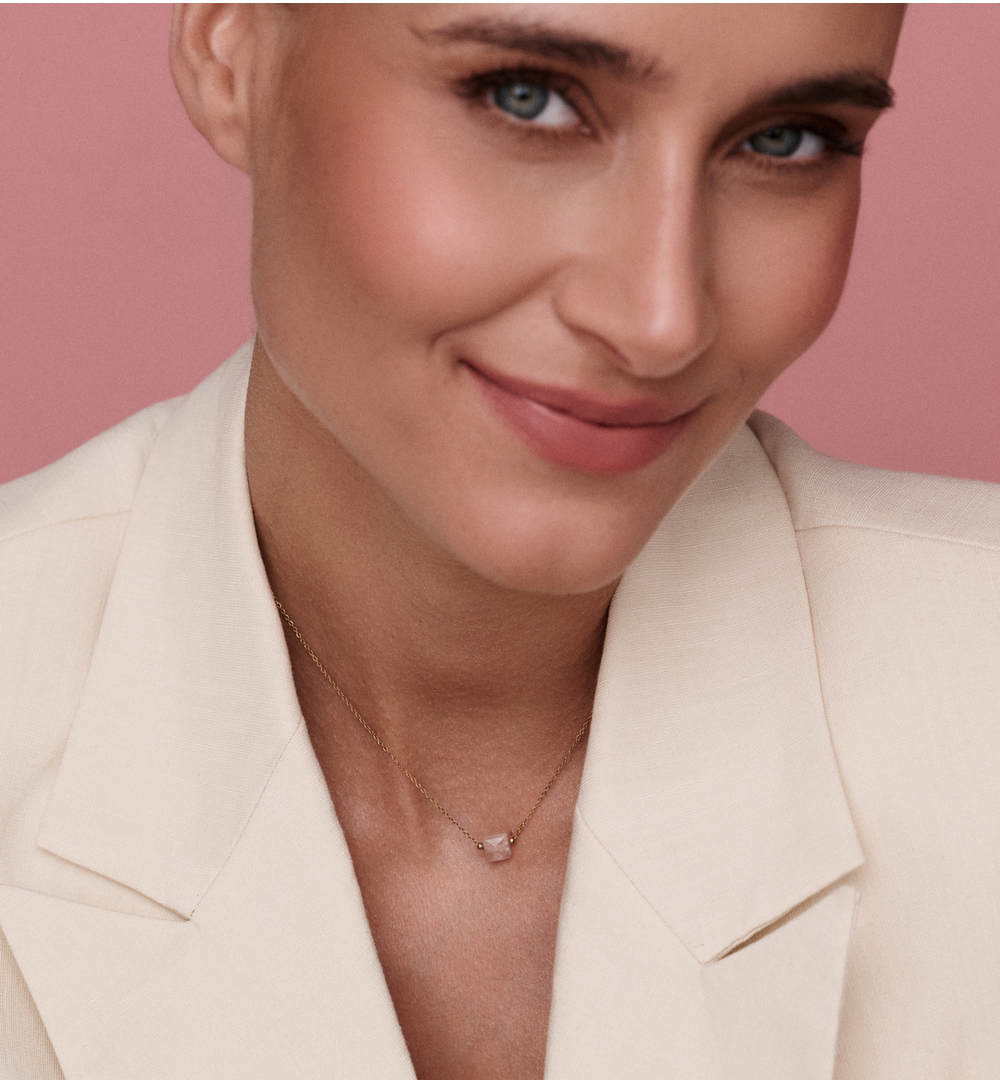 Naszyjnik z kwarcem różowym Sunset at Seminyak NPA1232