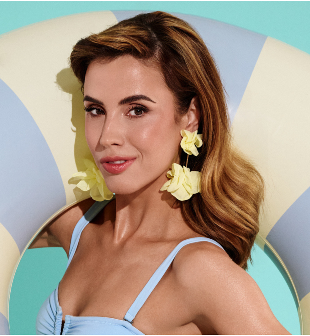 Kolczyki masełkowe długie materiałowe KBL1998