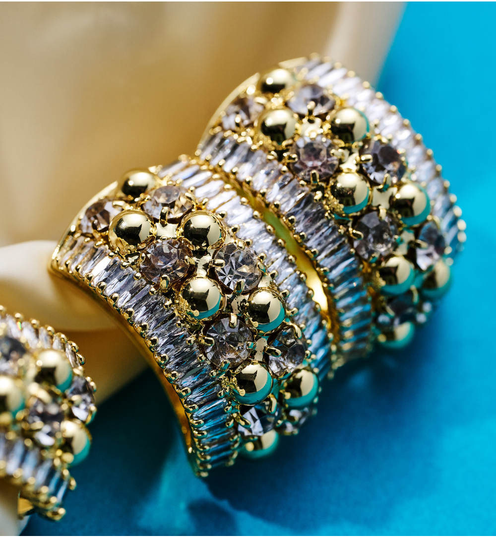 Kolczyki z cyrkoniami złote KSS2197