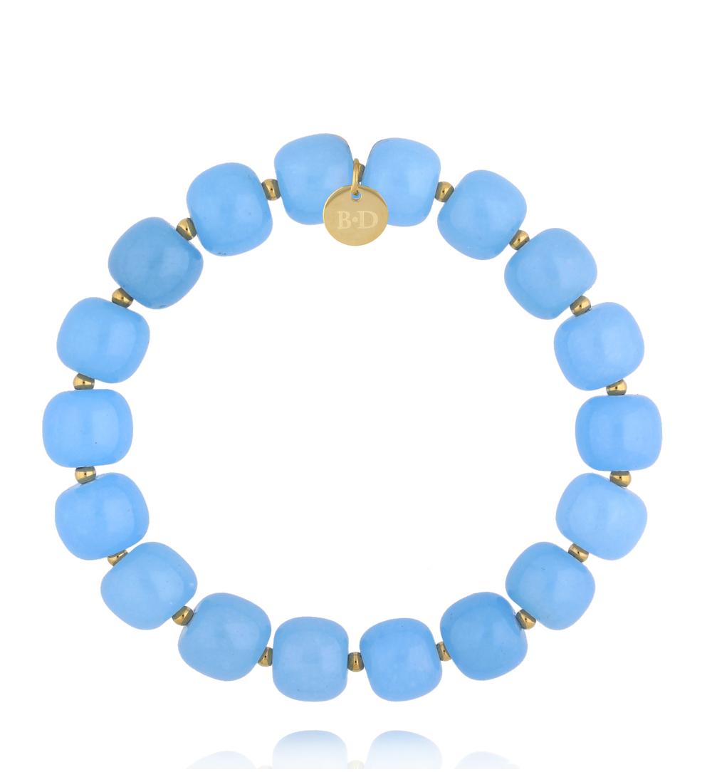 Bransoletka z niebieskimi jadeitami BPA0664
