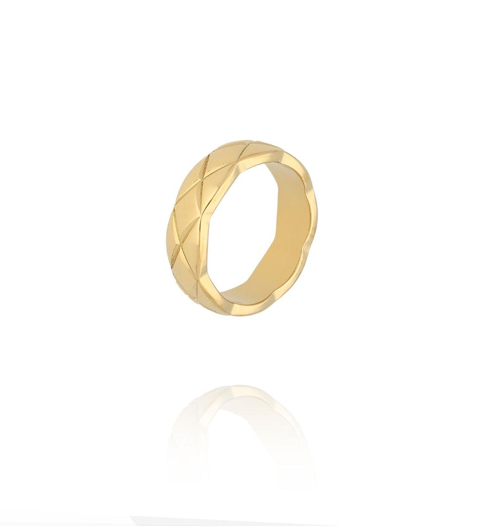 Obrączka złota fasetowana PSY0202