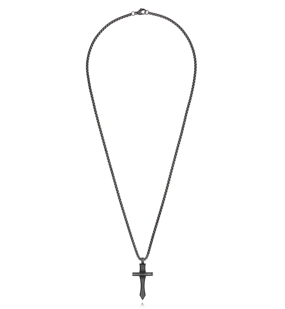 Naszyjnik z czarnym krzyżem NMITC0251