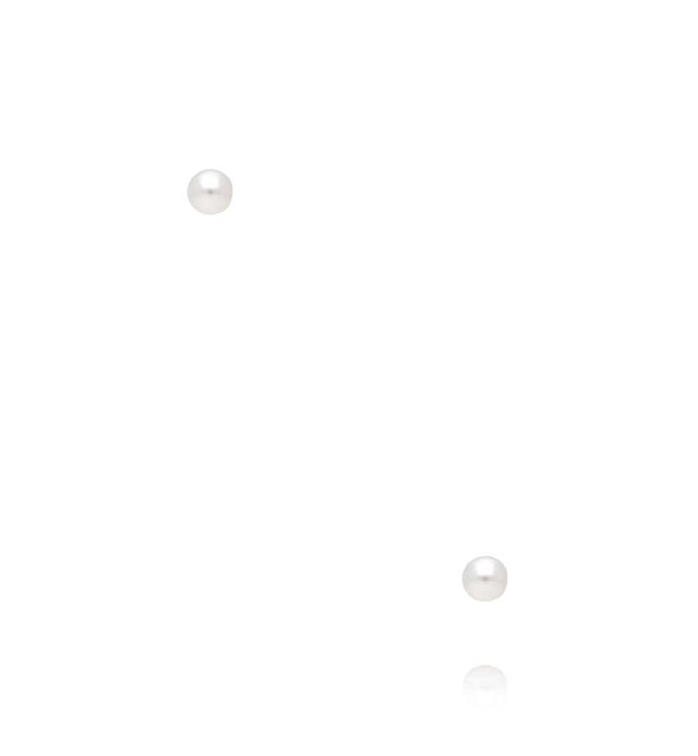 Zestaw złoconych kolczyków kółek z cyrkoniami i perełkami KLU0172