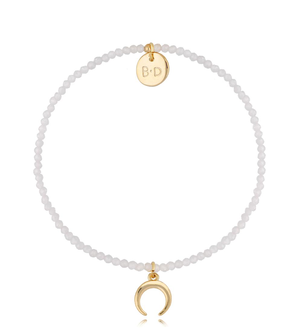 Bransoletka biała połyskująca Lifestyle BTW1031