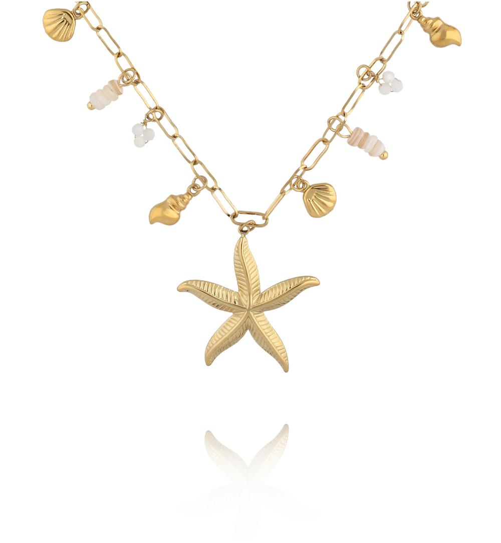 Naszyjnik z rozgwiazdą i muszlami NSY0746