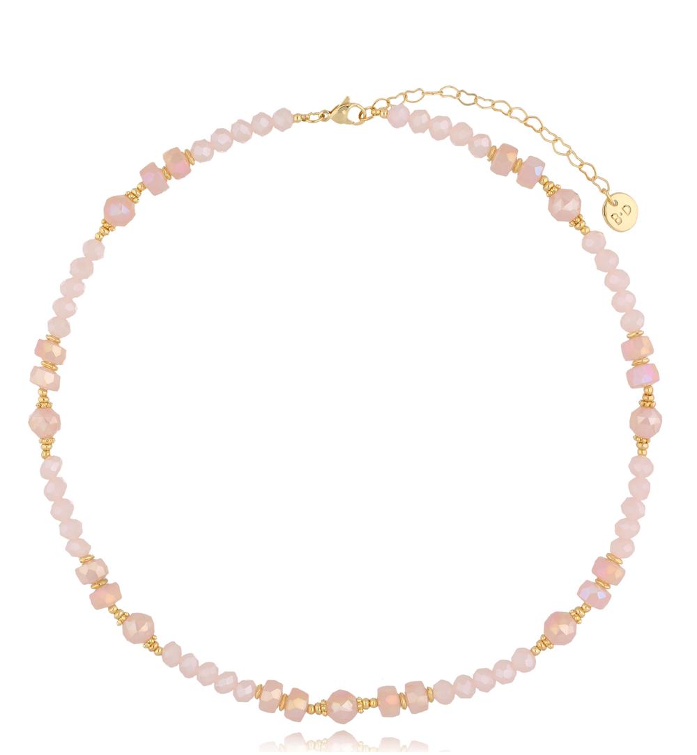 Naszyjnik z różowymi kryształkami Clear Sky NCY0037