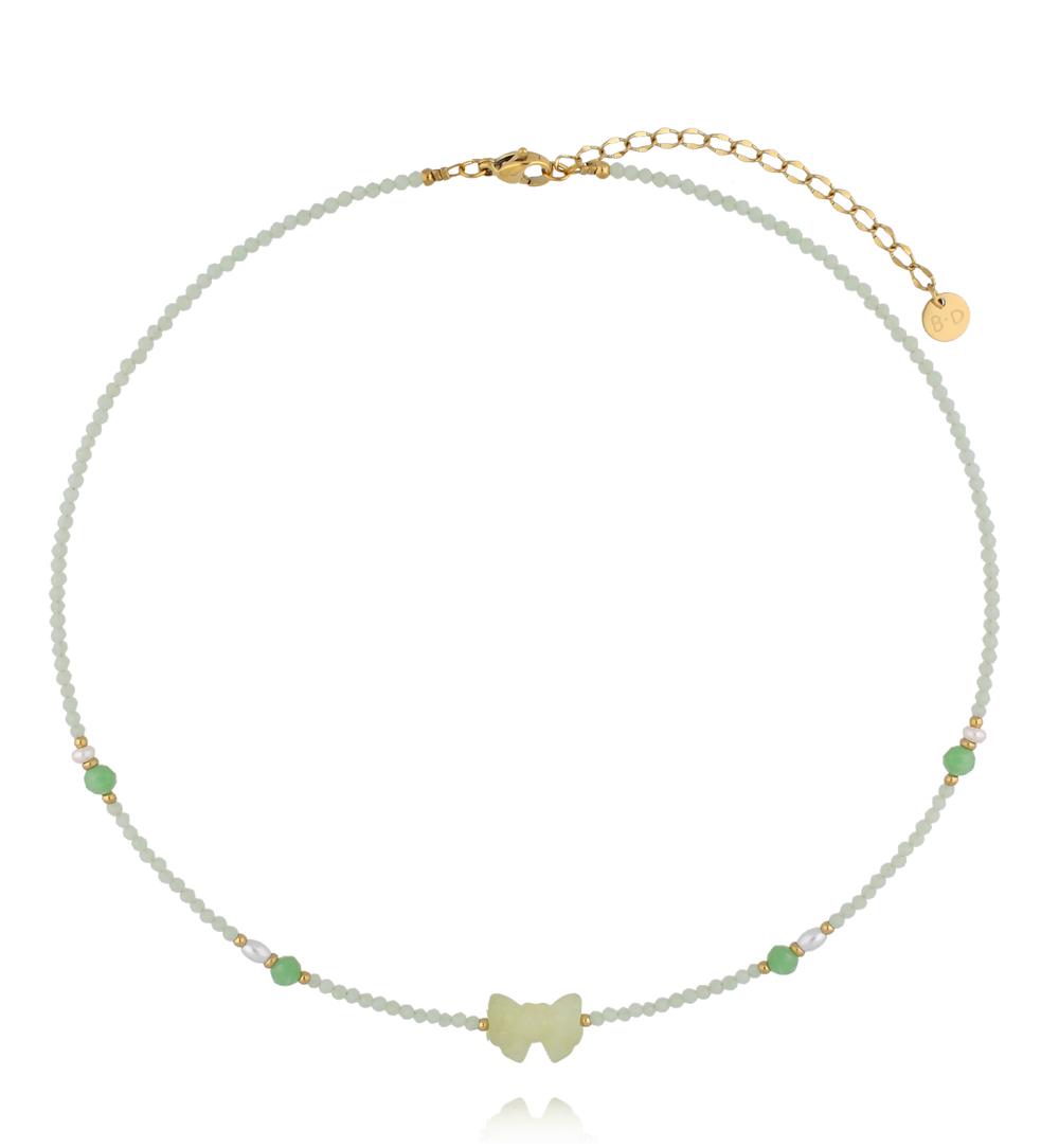 Naszyjnik z jadeitów i kokardą NPA1539