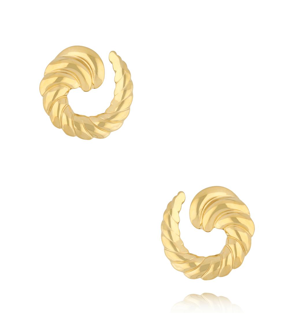 Kolczyki spirala złote Spiral Hoop KSA2118