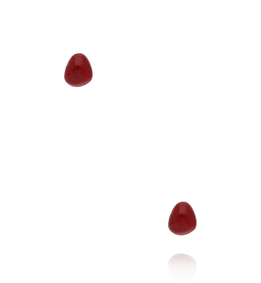 Zestaw kolczyków bordowo kryształowych KMB0047