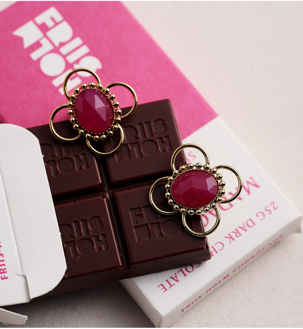 Kolczyki złocone z jadeitem KEA0010