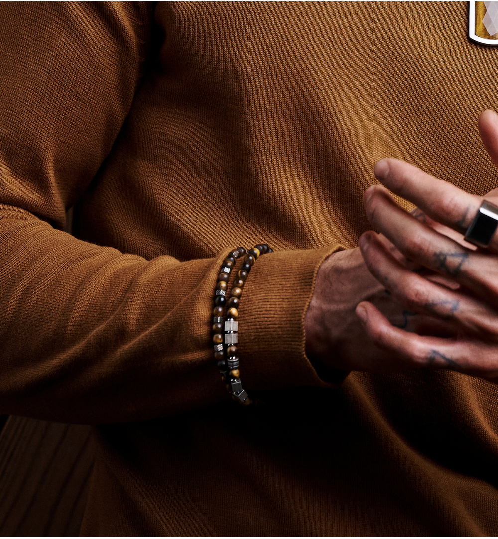 Bransoletka męska z tygrysim okiem Athils BMITC0610