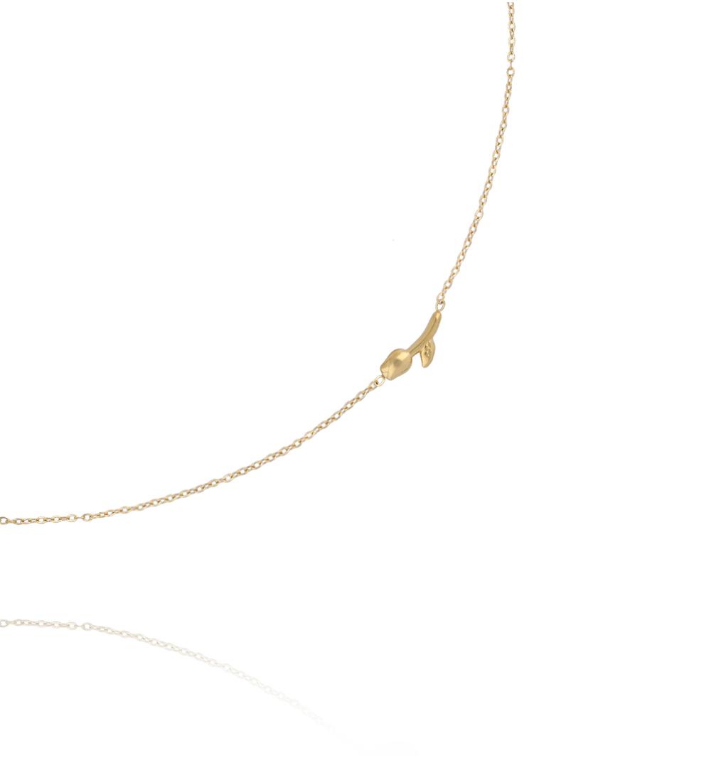 Naszyjnik z tulipanem złoty NSY0757