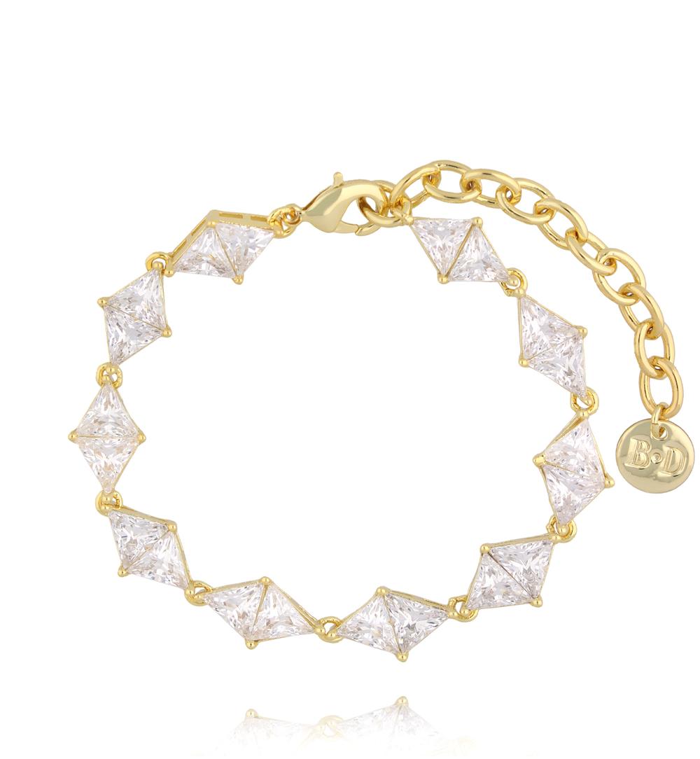 Bransoletka z geometrycznymi kryształami BSS0278