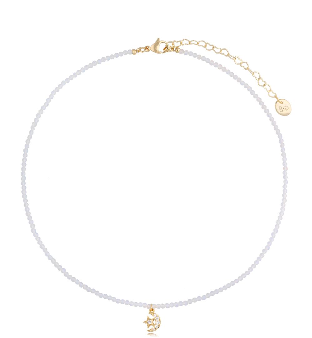 Naszyjnik z opalitami i księżycem Lifestyle NTW0754