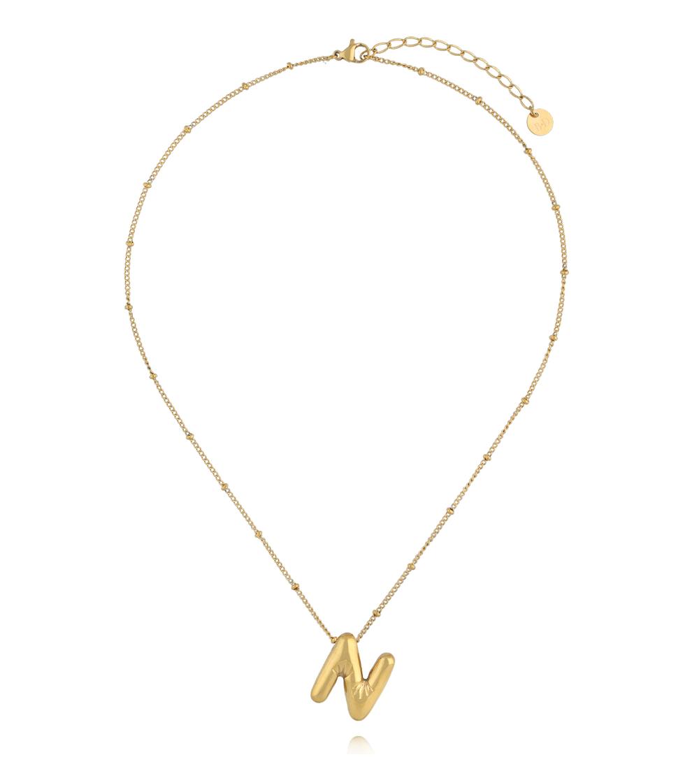 Naszyjnik złoty z literką N NSY1283