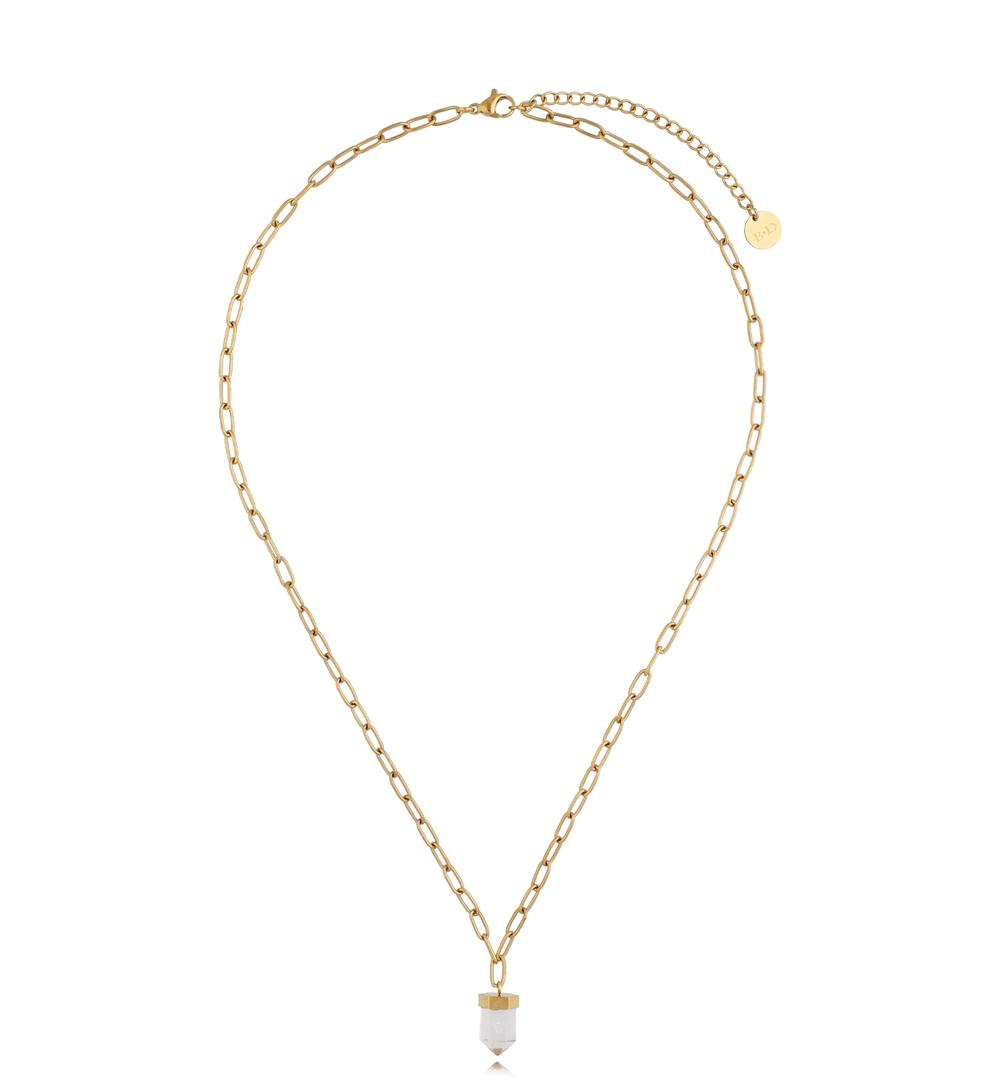 Naszyjnik z kryształem górskim New Cristal NLB0212