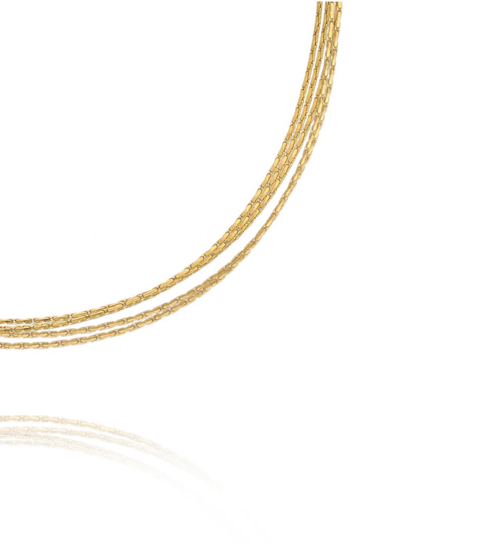 Naszyjnik z wieloma złotymi linkami NSY0612