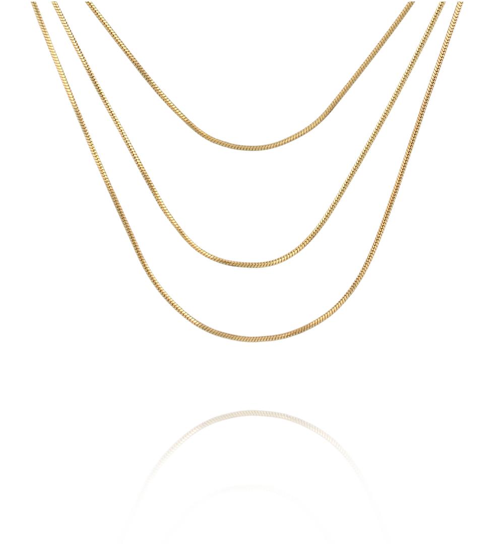 Naszyjnik potrójny typu snake chain NSY0625