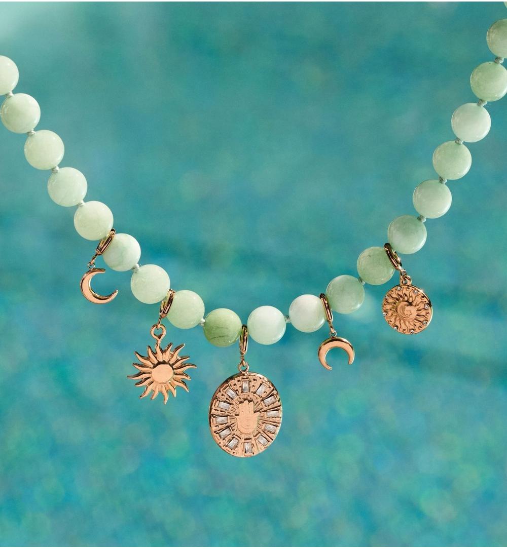 Charms Hamsa z kryształowymi cyrkoniami CHA0056