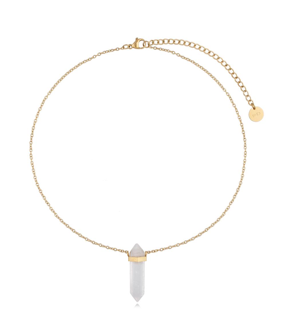 Naszyjnik z kryształem górskim Summer Breeze NLB0179