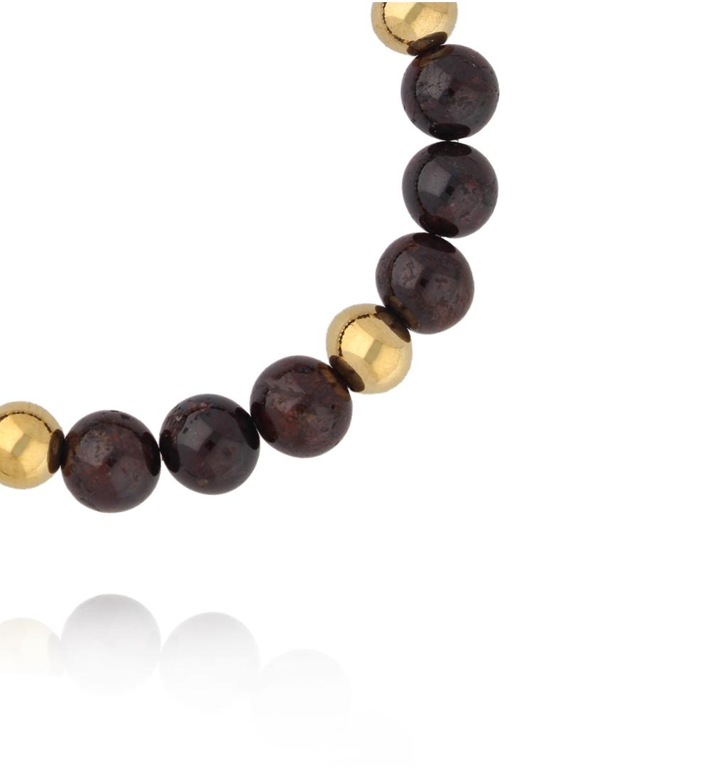 Bransoletka z naturalnych kamieni granatu BPA0628