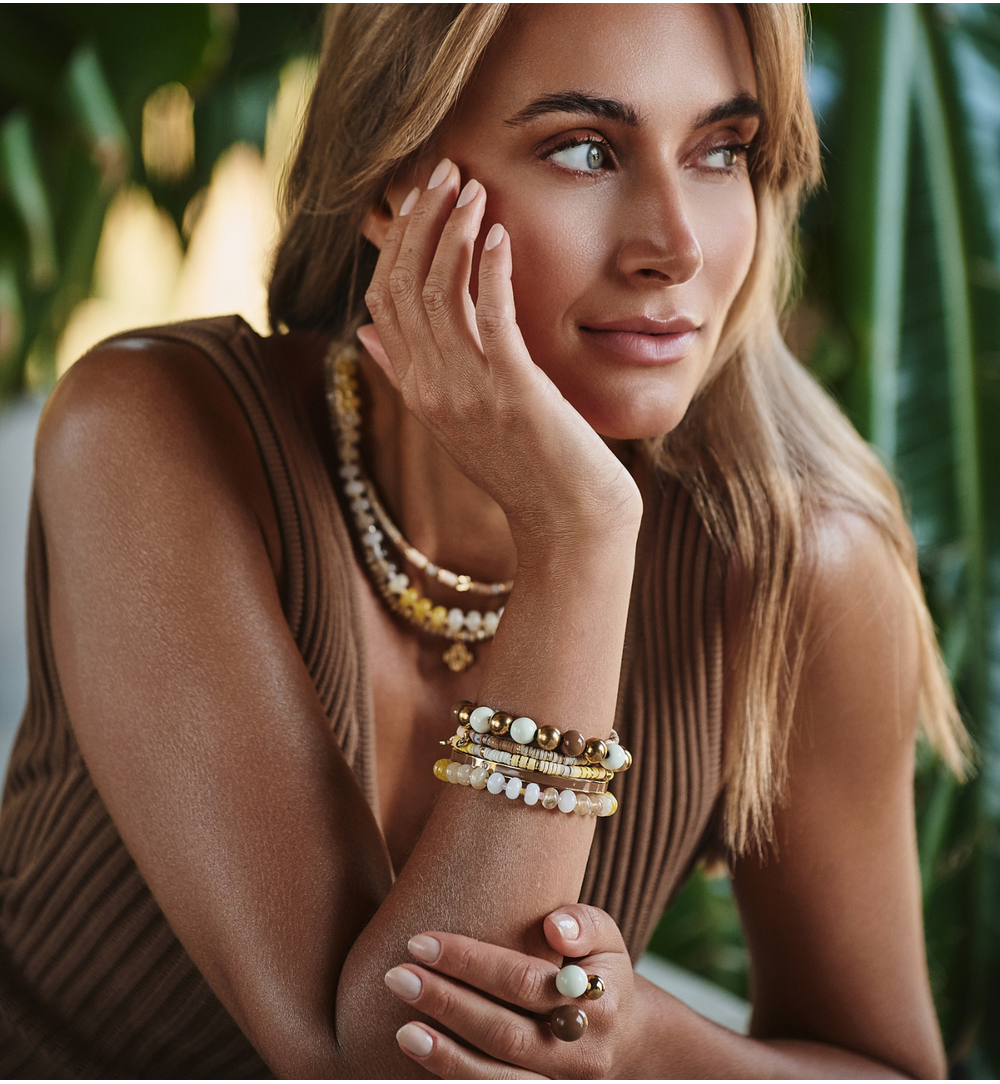 Bransoletka z żółtych jadeitów BSC2371