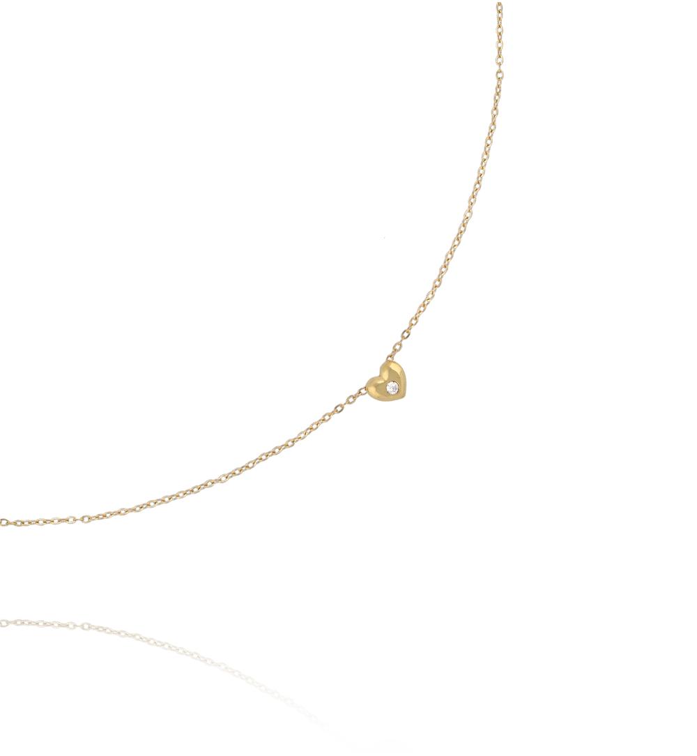 Naszyjnik z mini sercem złoty NSY0763