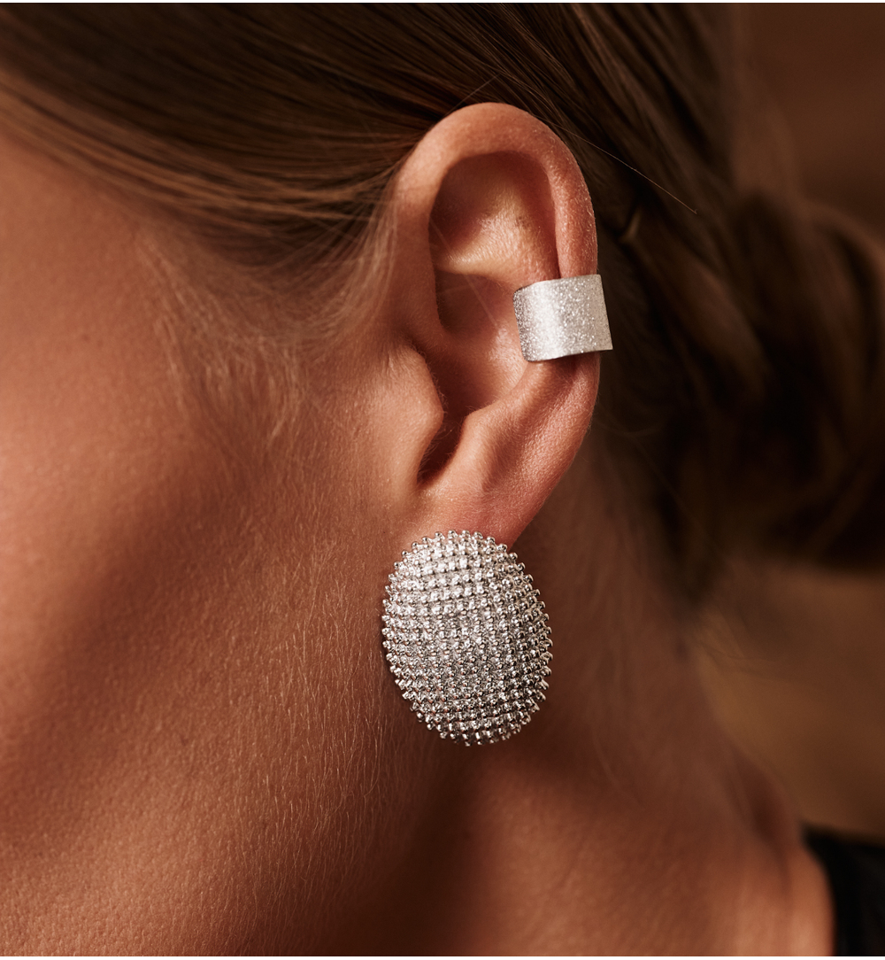 Nausznice gładkie srebrne KSY0454