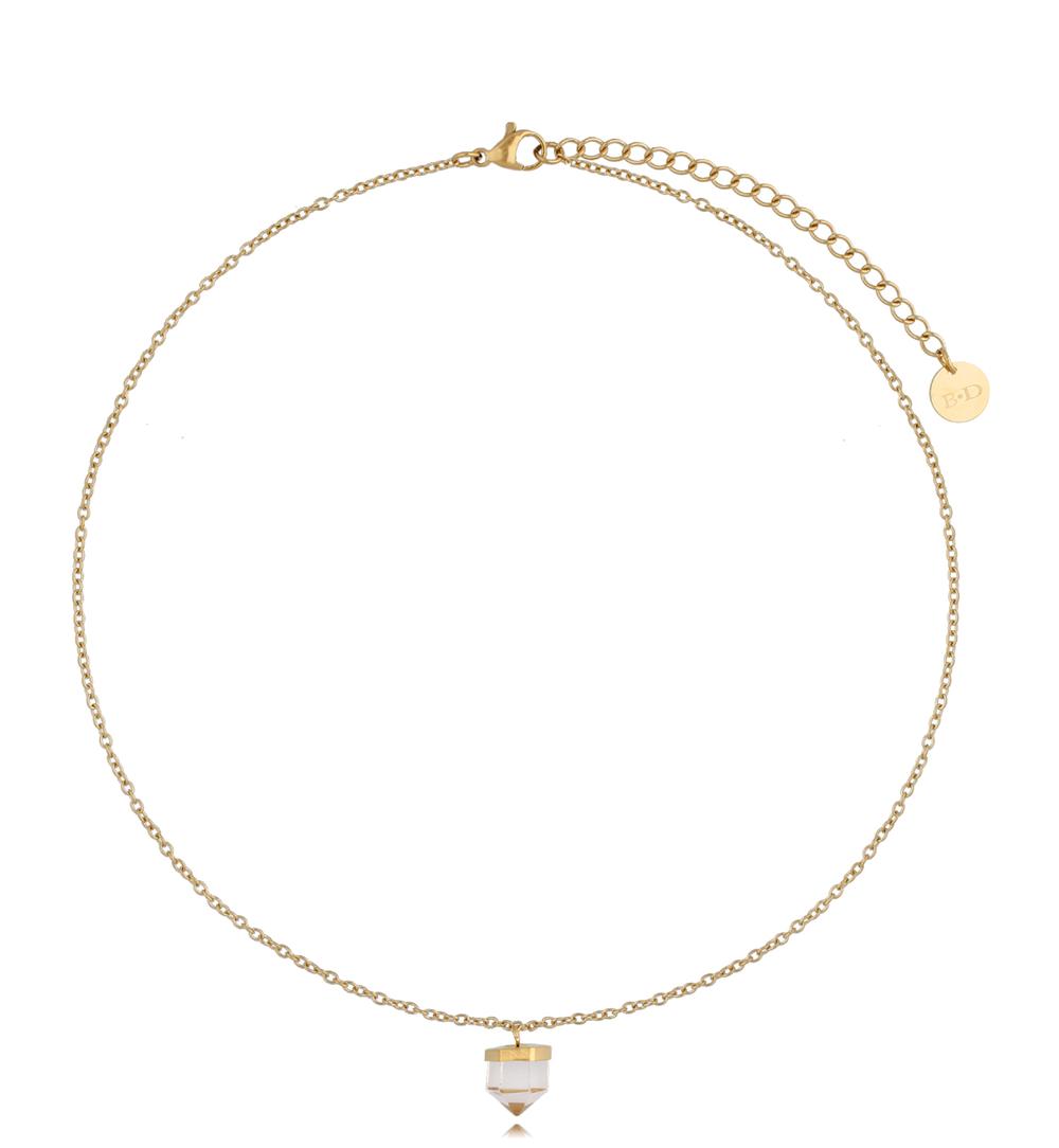 Naszyjnik z kryształem górskim New Cristal NLB0213