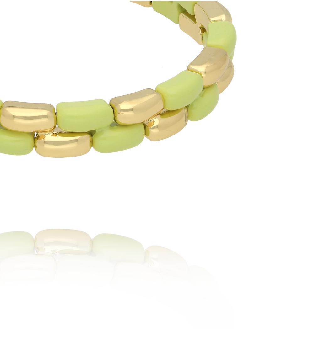 Bransoletka modułowa w pastelowej zieleni BCR0049