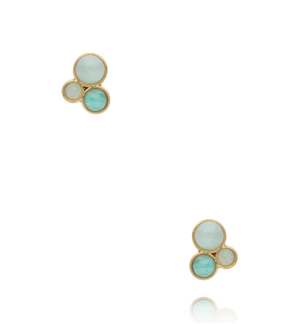 Kolczyki sztyfty z amazonitem KEA0038