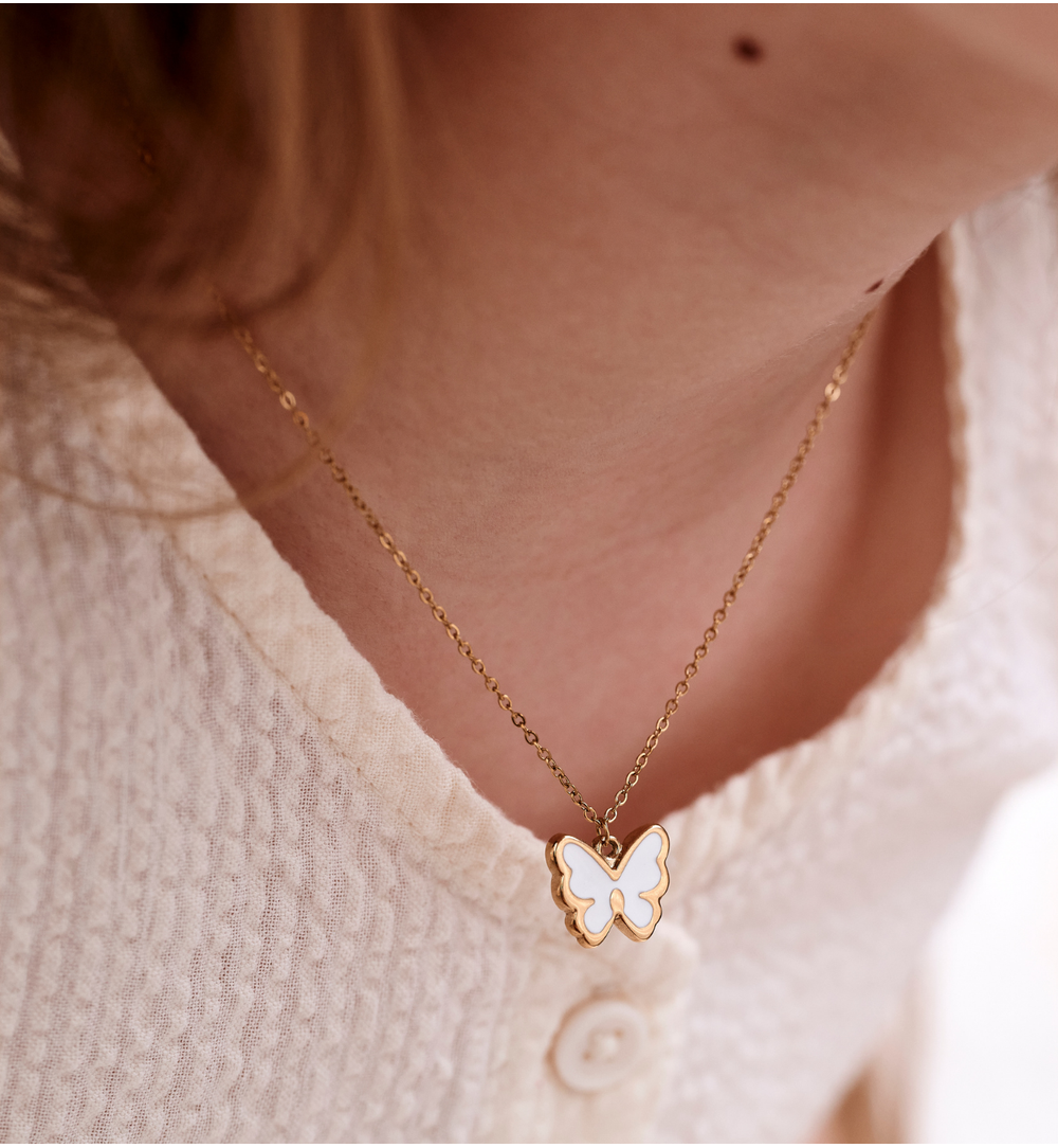 Zestaw biżuterii dla dziewczynki z motylkiem ZN0220