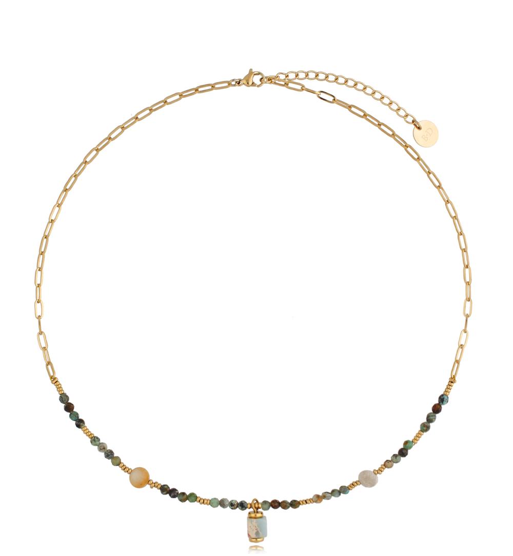 Naszyjnik z turkusami i amazonitami Origin NSC0234