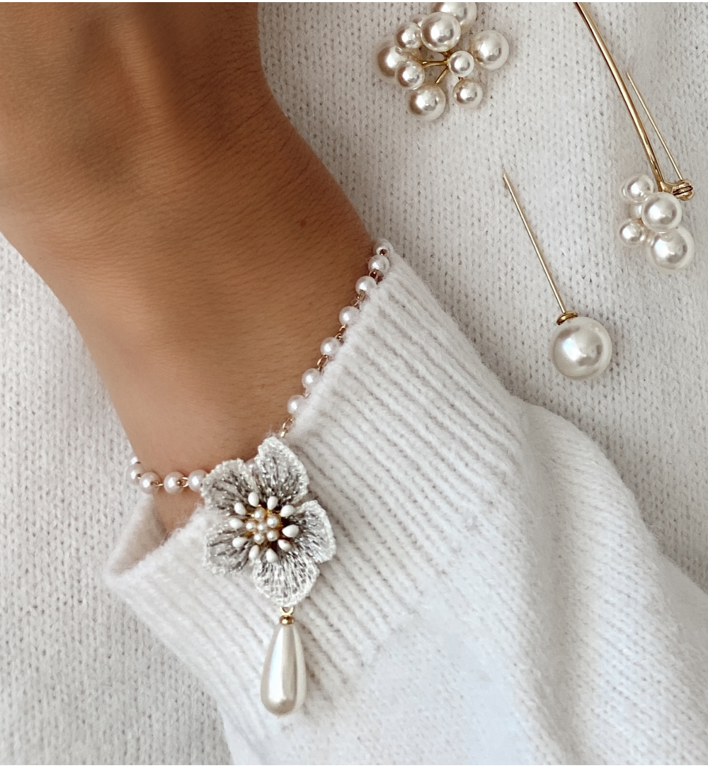 Szpilka złota z perłami Thiane BRPE0004