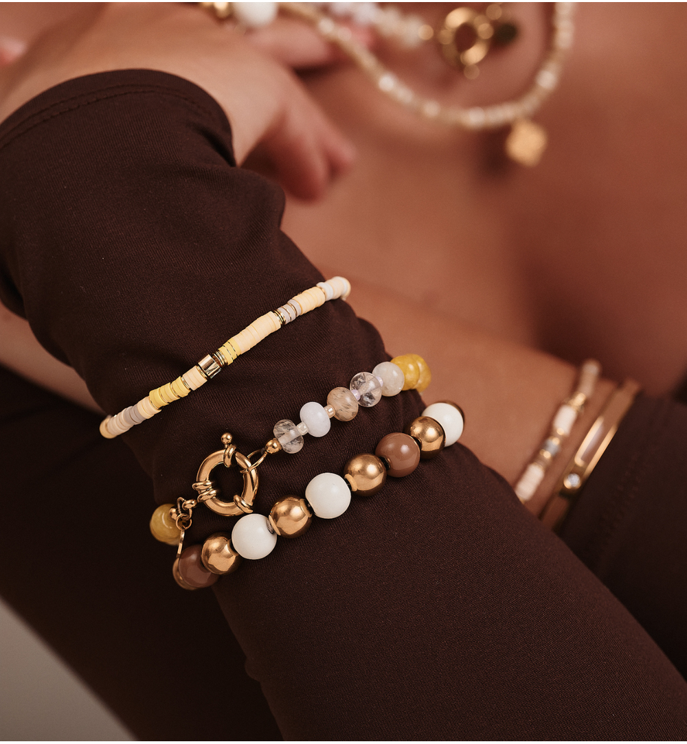 Bransoletka z żółtych jadeitów BSC2371