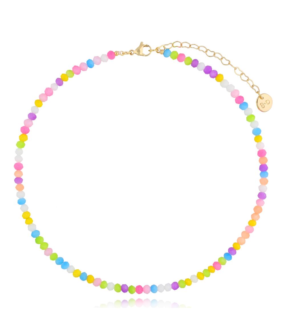 Naszyjnik z kryształkami multicolor Summer Beach NSH0029