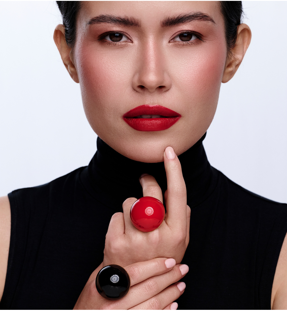 Pierścionek złoty z czarną emalią PSA1208