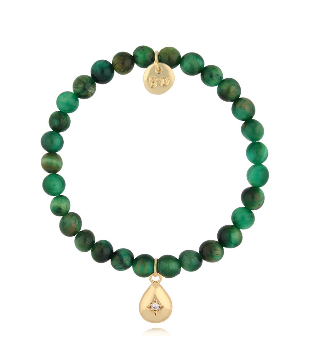 Bransoletka z zielonym tygrysim okiem Renee BPA0392