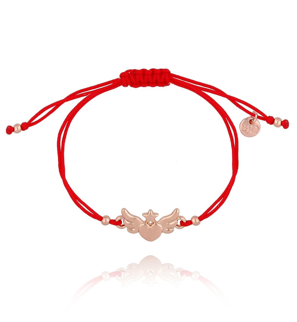 Bransoletka z serduszkiem i skrzydełkami BCC0157