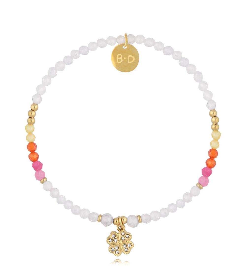 Bransoletka z cyrkoniami i koniczynką Iris BTW2652