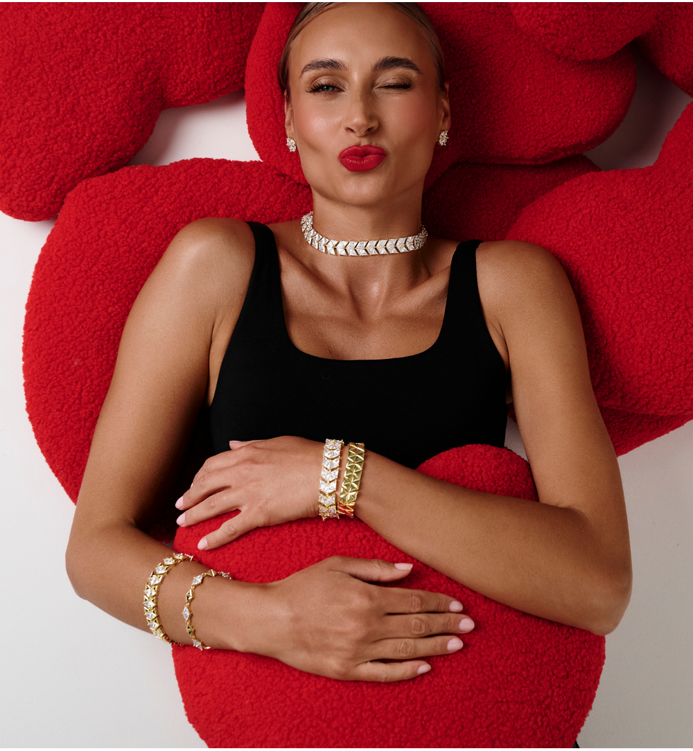 Bransoletka złota geometryczna BSS0275